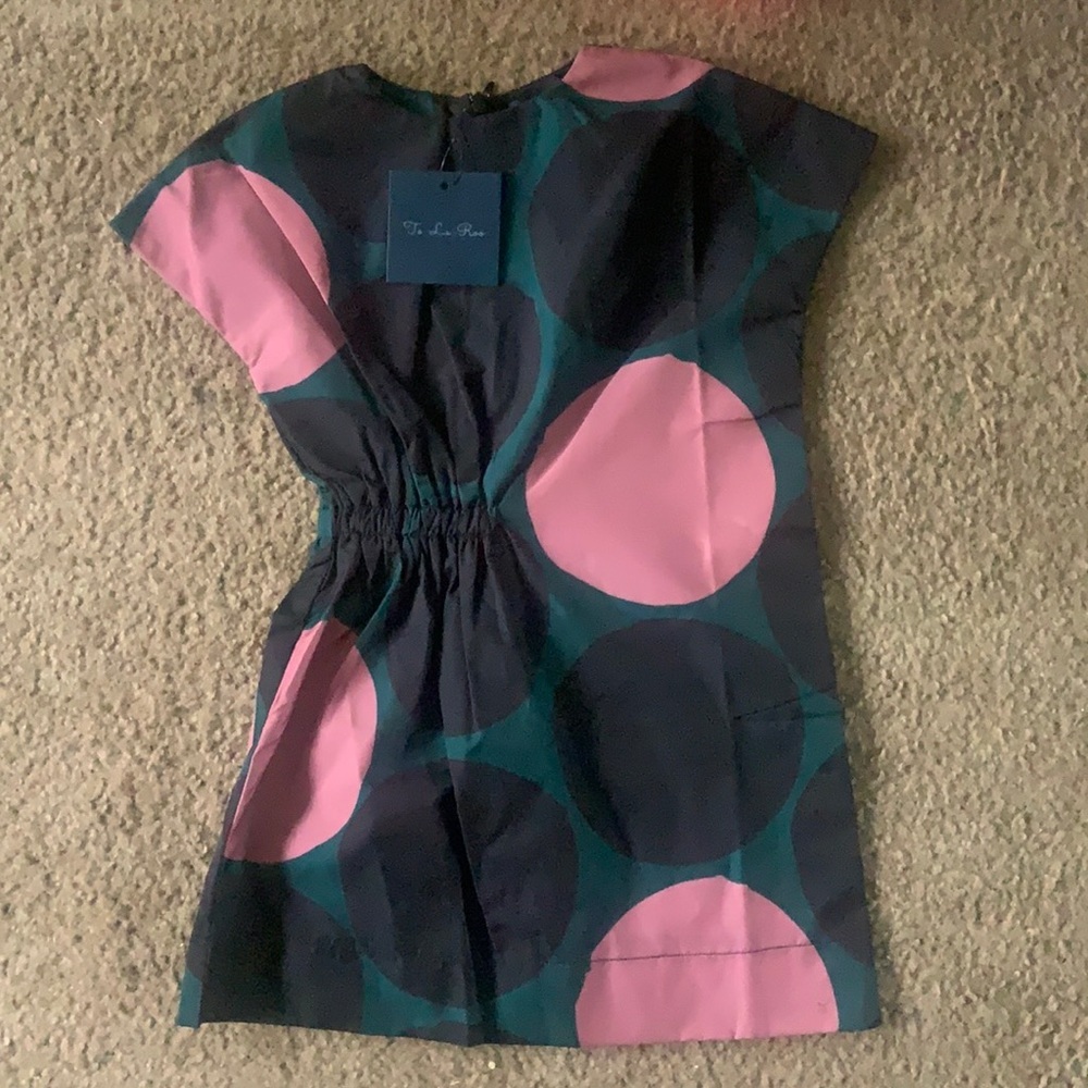 NEW TO LA ROO POLKA DOT CINCHED WAIST SATIN DRESS
